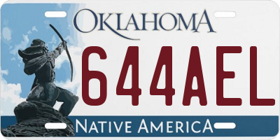 OK license plate 644AEL
