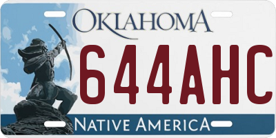 OK license plate 644AHC