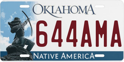 OK license plate 644AMA