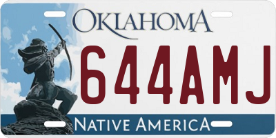 OK license plate 644AMJ