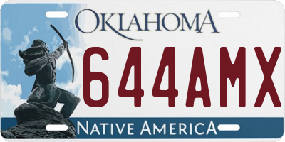 OK license plate 644AMX