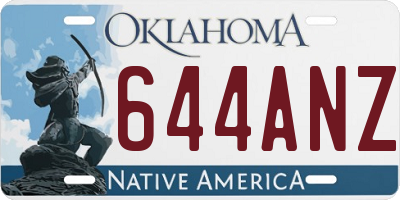 OK license plate 644ANZ