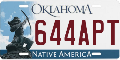 OK license plate 644APT