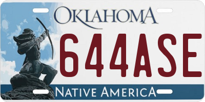 OK license plate 644ASE