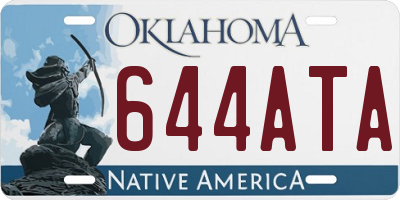 OK license plate 644ATA