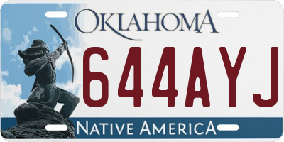 OK license plate 644AYJ