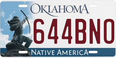 OK license plate 644BNO