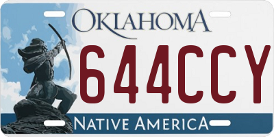 OK license plate 644CCY