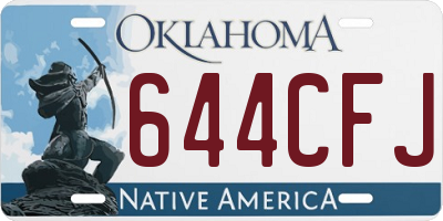 OK license plate 644CFJ