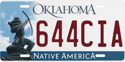 OK license plate 644CIA