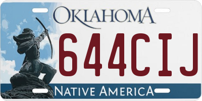 OK license plate 644CIJ