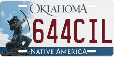 OK license plate 644CIL