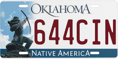 OK license plate 644CIN