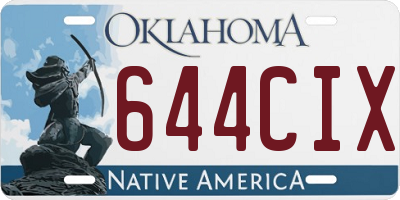 OK license plate 644CIX
