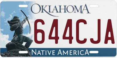 OK license plate 644CJA