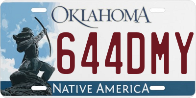 OK license plate 644DMY