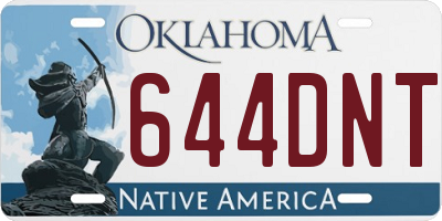 OK license plate 644DNT