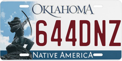 OK license plate 644DNZ