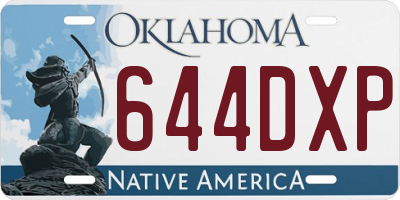 OK license plate 644DXP
