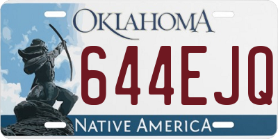 OK license plate 644EJQ