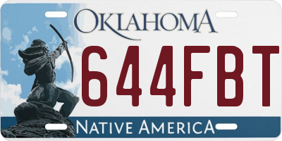 OK license plate 644FBT