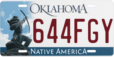 OK license plate 644FGY