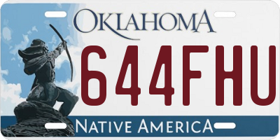 OK license plate 644FHU