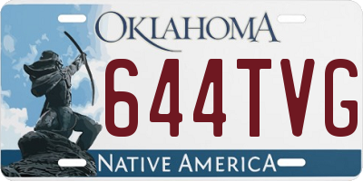 OK license plate 644TVG