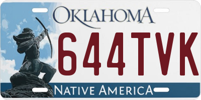 OK license plate 644TVK