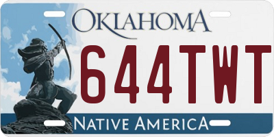 OK license plate 644TWT