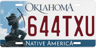 OK license plate 644TXU