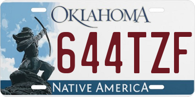 OK license plate 644TZF