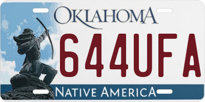 OK license plate 644UFA