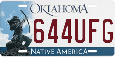 OK license plate 644UFG