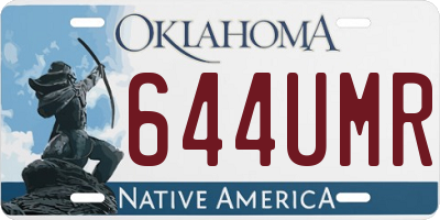 OK license plate 644UMR