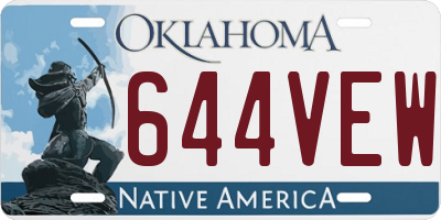 OK license plate 644VEW
