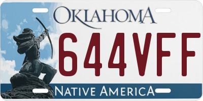 OK license plate 644VFF
