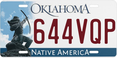 OK license plate 644VQP