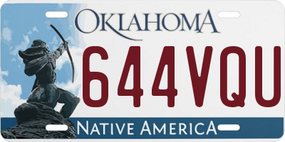 OK license plate 644VQU