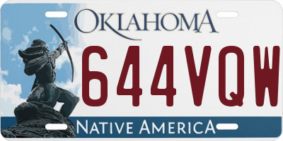 OK license plate 644VQW