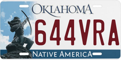 OK license plate 644VRA