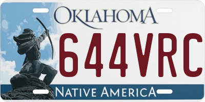 OK license plate 644VRC