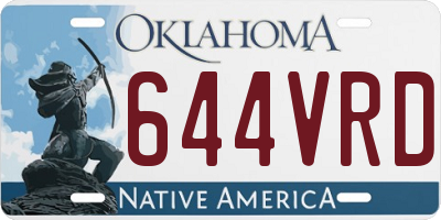 OK license plate 644VRD