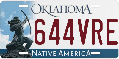 OK license plate 644VRE