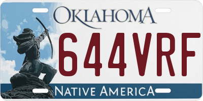 OK license plate 644VRF