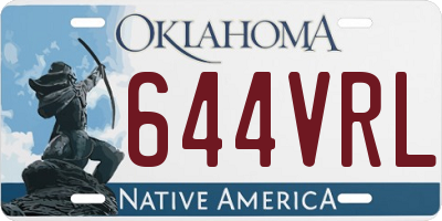 OK license plate 644VRL