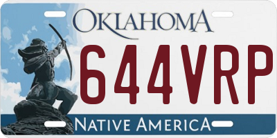 OK license plate 644VRP