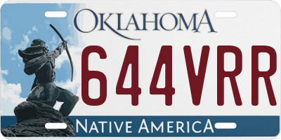 OK license plate 644VRR
