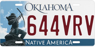 OK license plate 644VRV