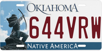 OK license plate 644VRW